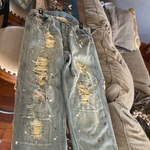 Magnolia Pearl, minor jeans, the back where you hinch  is gone. Final sale